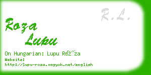 roza lupu business card